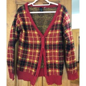 🌈3/$20 Modcloth Mak B Plaid Academia Cardigan